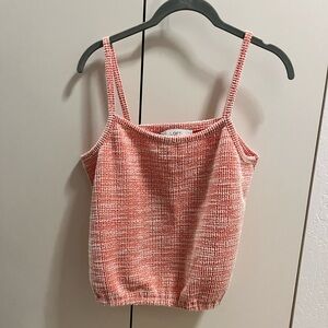 Women’s orange and white Loft Tank